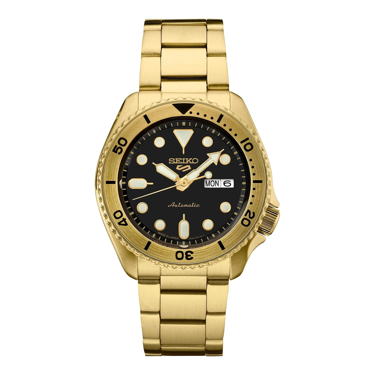 SEIKO 5 SPORTS SRPK18 — AUTOMATIQUE GOLD & BLACK